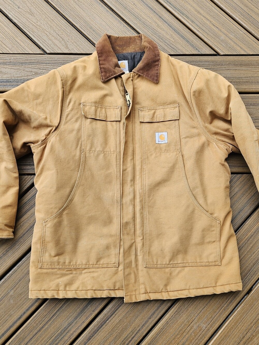 Vintage 90s Carhartt Jacket C03 Brn Mens Sz 48 Brown Quilt Lined Union USA
